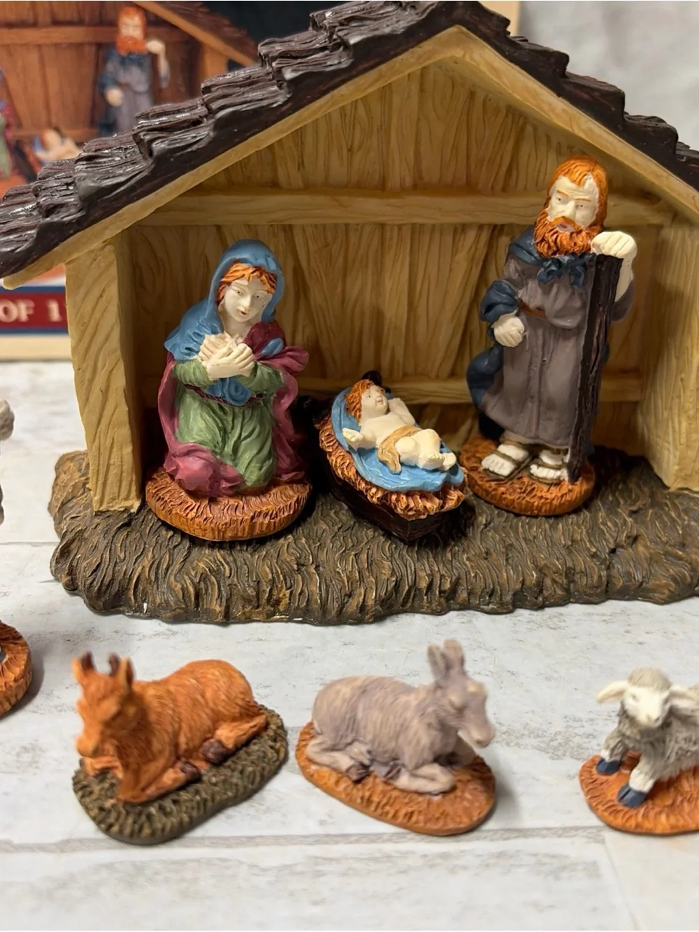 Vintage 1996 Lemax Nativity Set 11 Piece Village Collection Christmas Holiday